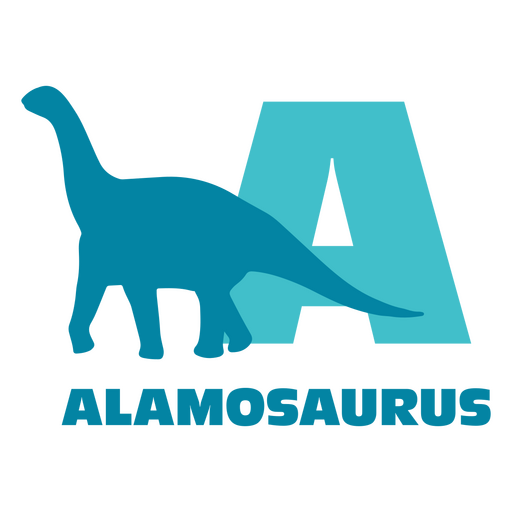 Alfabeto plano de dinosaurio a