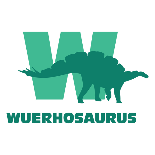 Alfabeto plano de dinosaurio w