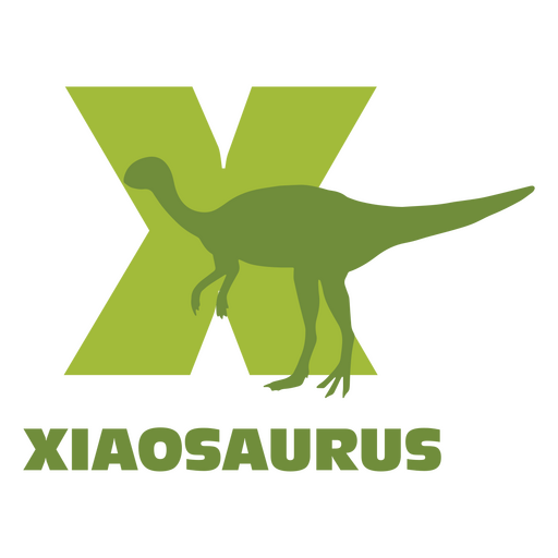 Alfabeto plano de dinosaurio x