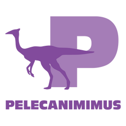 Dinosaurier-Flachalphabet p PNG-Design