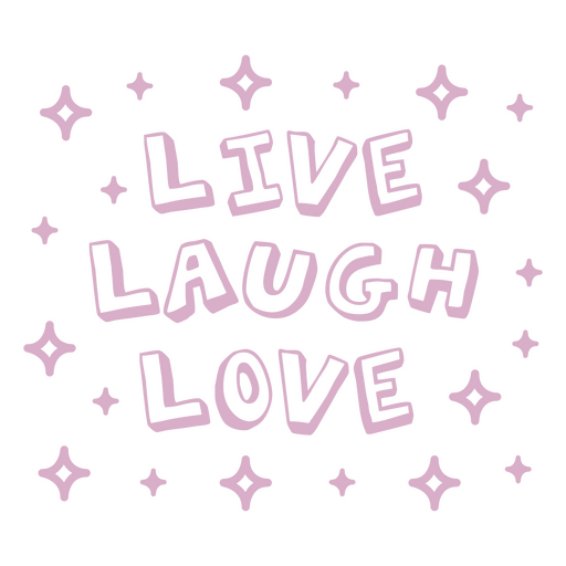 Live laugh love handwritten sign PNG Design