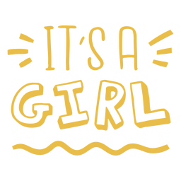It's a girl newborn simple stroke quote PNG Design