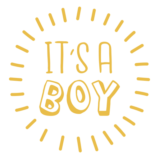 It's a boy newborn simple stroke quote PNG Design