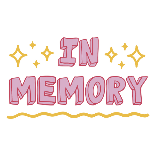 Memory quote hand drawn sign PNG Design