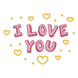 Citação de amor mão desenhada sinal Desenho PNG