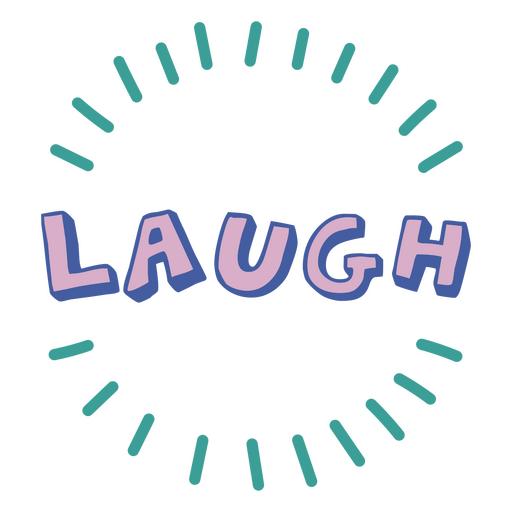 Laugh sentiment word stroke PNG Design