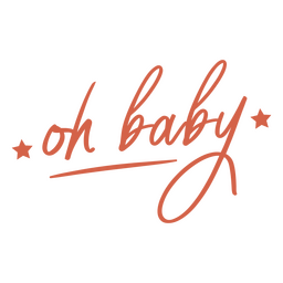 Oh Baby-Stimmungszitat PNG-Design