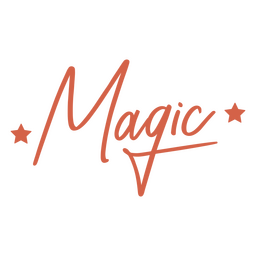 Trazo de palabra de sentimiento mágico Diseño PNG