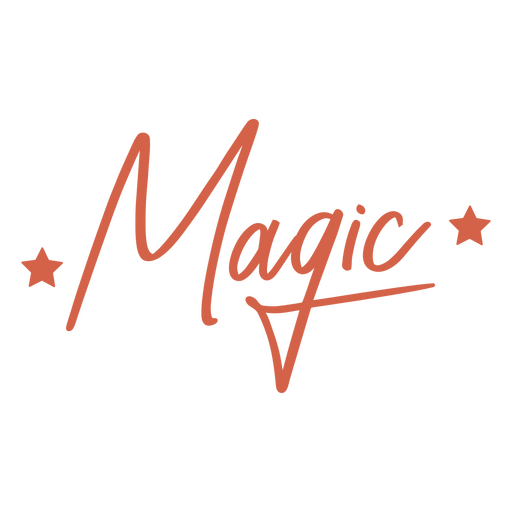 Magic sentiment word stroke PNG Design