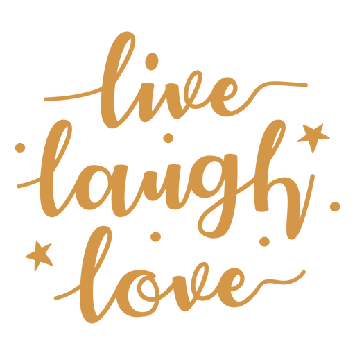 Live lachen liebe braunen Zitat Schriftzug PNG-Design