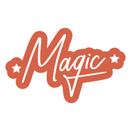 Palabra mágica de letras rojas Diseño PNG Transparent PNG
