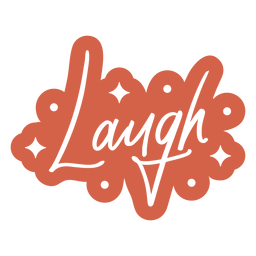 Palabra de letras rojas de risa Diseño PNG Transparent PNG