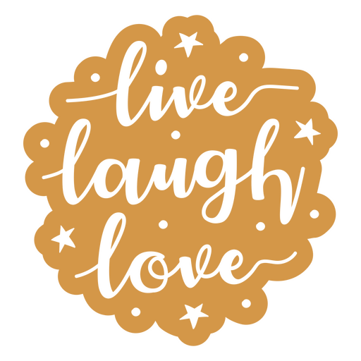 Live laugh love quote PNG Design