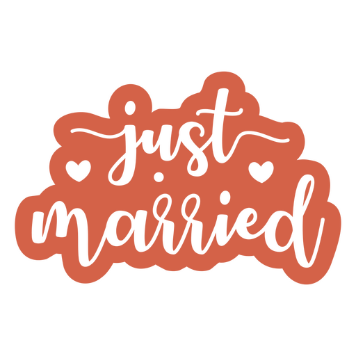 Just married cutout sign PNG Design