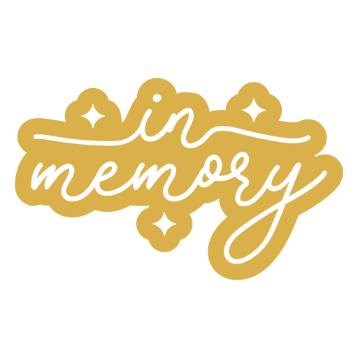 In memory quote sign PNG Design