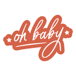 Oh baby cita signo brillante Diseño PNG