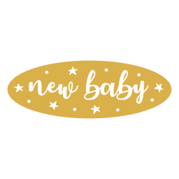 Funkelndes Zeichen des neuen Babyzitats PNG-Design