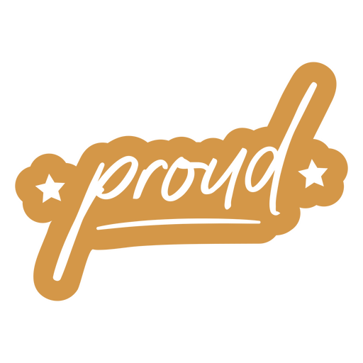 Proud sparkly sign PNG Design