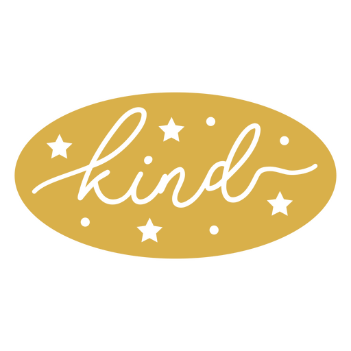 Kind quote sparkly sign PNG Design