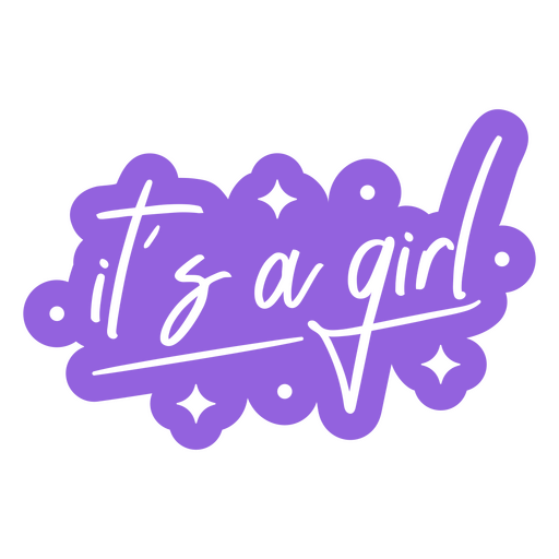 Gender reveal girl sign PNG Design