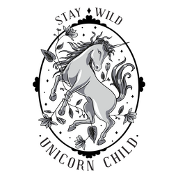 Cita de unicornio salvaje Diseño PNG
