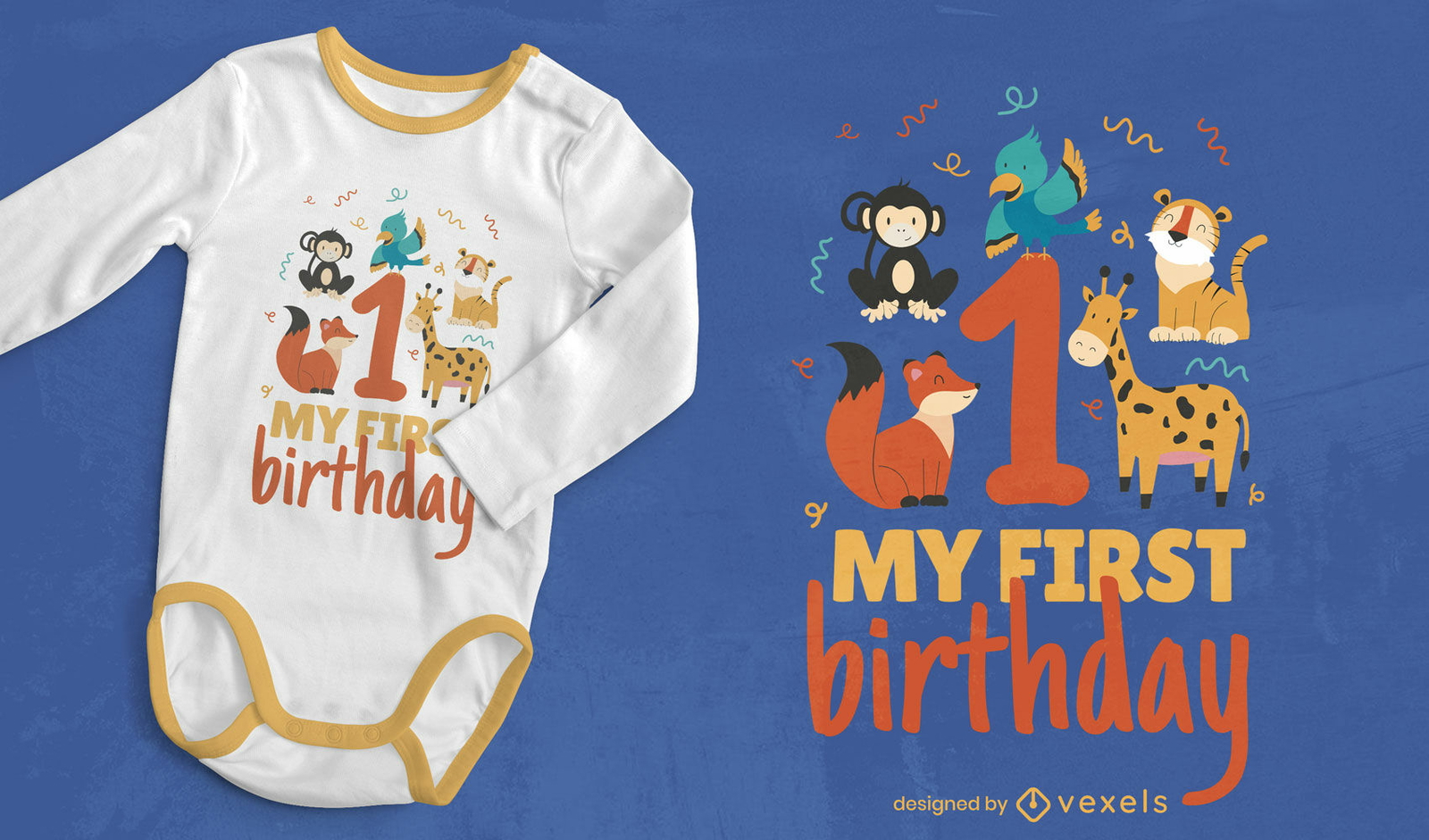 Diseño de camiseta de bebé 1er cumpleaños