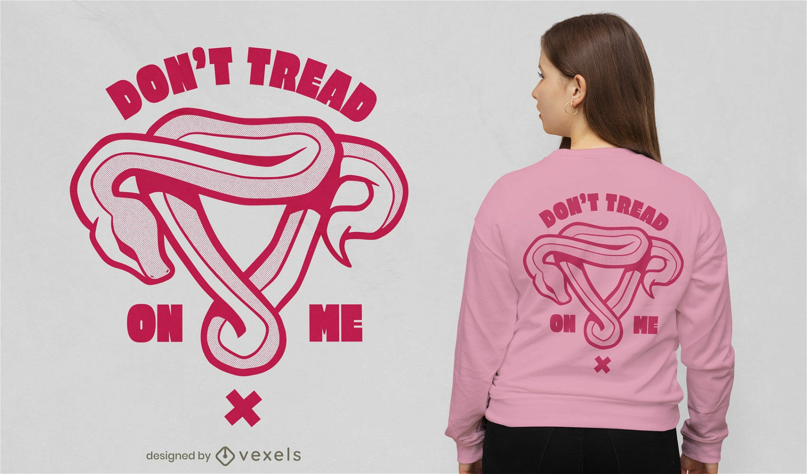 Schlangen-Uterus-T-Shirt-Design