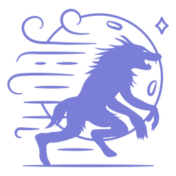 hombre lobo corriendo hacia la luna Diseño PNG