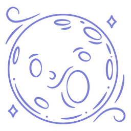 Ícone decorativo da lua Desenho PNG