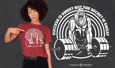 Bodybuilding man t-shirt design