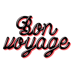 Bon Voyage Glossy Sign PNG & SVG Design For T-Shirts