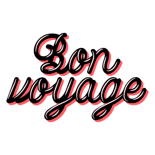 Bon voyage glossy sign PNG Design