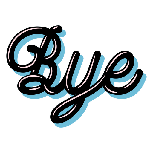 Bye word glossy sign PNG Design