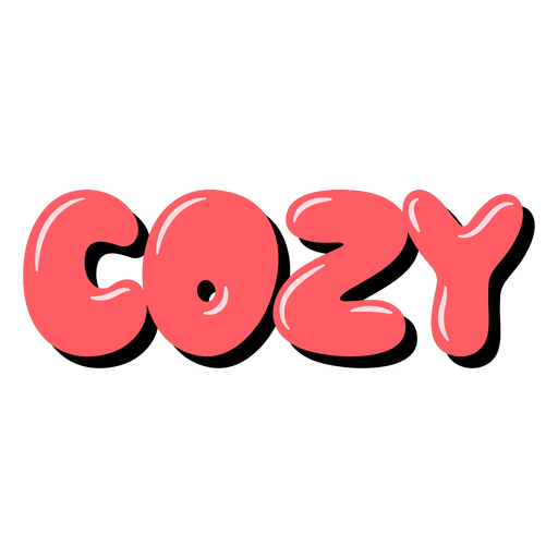 Cozy glossy sign PNG Design