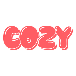 Gemütliches, glänzendes Ausschnittschild PNG-Design