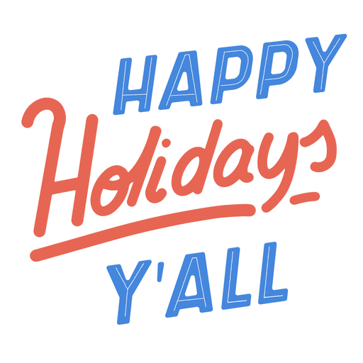 Happy holidays quote lettering PNG Design
