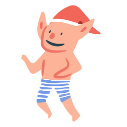 Elf summer Christmas character PNG Design Transparent PNG