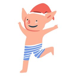 Jugar al personaje de Navidad de verano elfo Diseño PNG