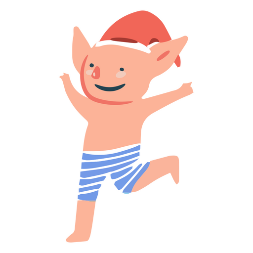 Jogando o personagem de Natal de verão elfo Desenho PNG