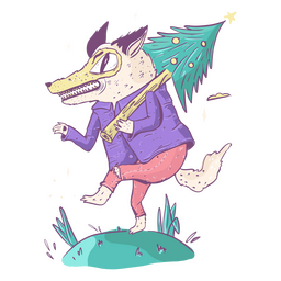 Personagem de árvore de rato anti natal Desenho PNG