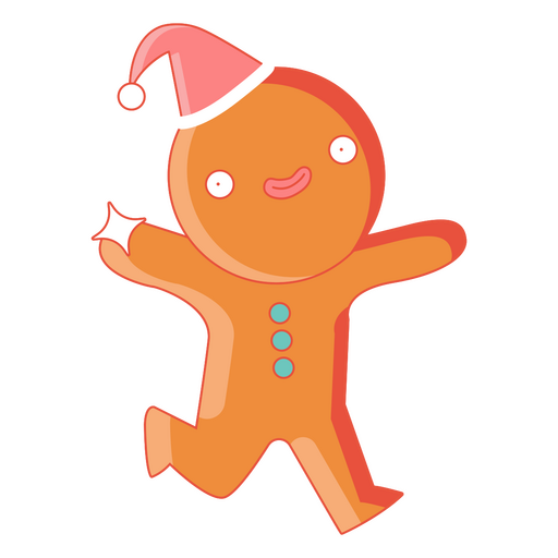 Christmas cartoon gingerbread cookie PNG Design