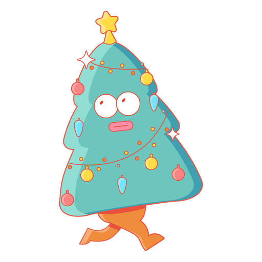 árvore de desenho animado de natal Desenho PNG