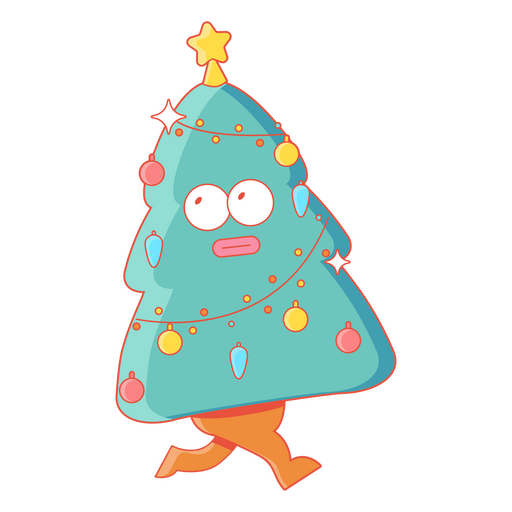 Christmas cartoon tree PNG Design