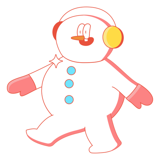 boneco de neve de desenho animado de natal Desenho PNG