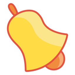 Icono de dibujos animados de campana de Navidad Diseño PNG
