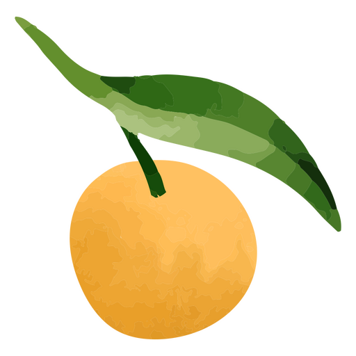 Orange und Blatt texturiert PNG-Design