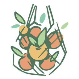 Früchte streichen Pastellfarben PNG-Design