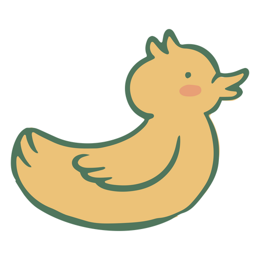 Duck color stroke pastel PNG Design