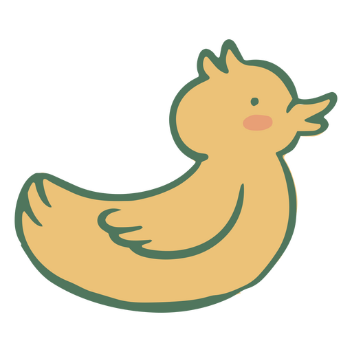 Ente Farbstrich Pastell PNG-Design