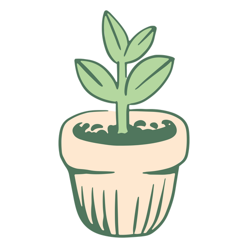 Pastel de traçado de cor de planta Desenho PNG